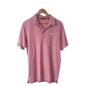 Travis Mathew Red Pima Cotton Polo Golf Short Sleeve Tee Shirt Size Mens Large